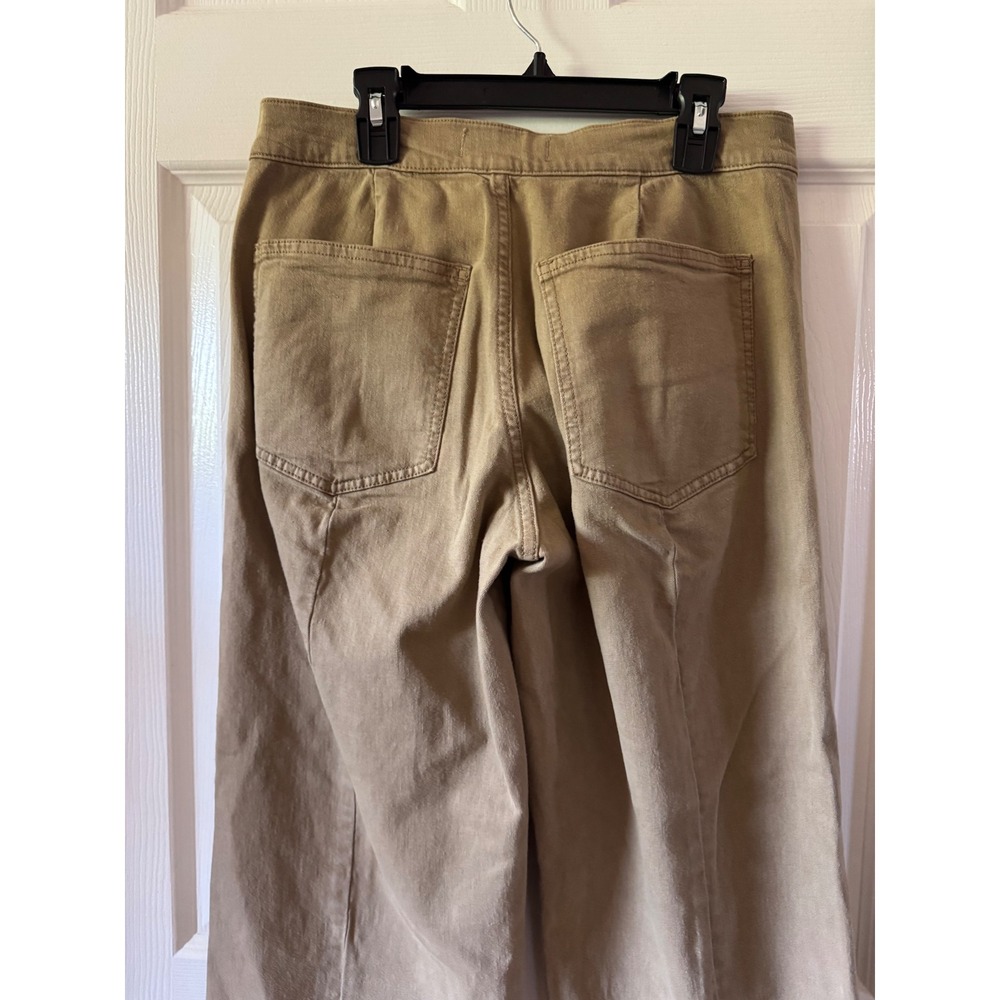 Madewell Emmett‎ Wide-Leg Crop Pants Women Size Petite 28 Tan Khaki High Rise - Picture 6 of 11